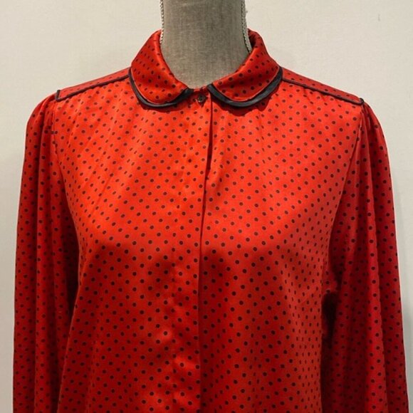 Franck Olivier Red Polka Dot Blouse - Picture 3 of 16